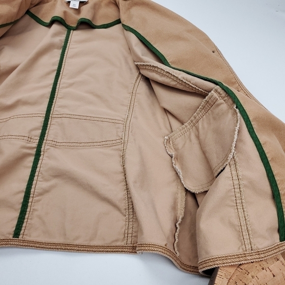 LOFT Maternity Tan Corduroy Coat Size 8 - Picture 8 of 14